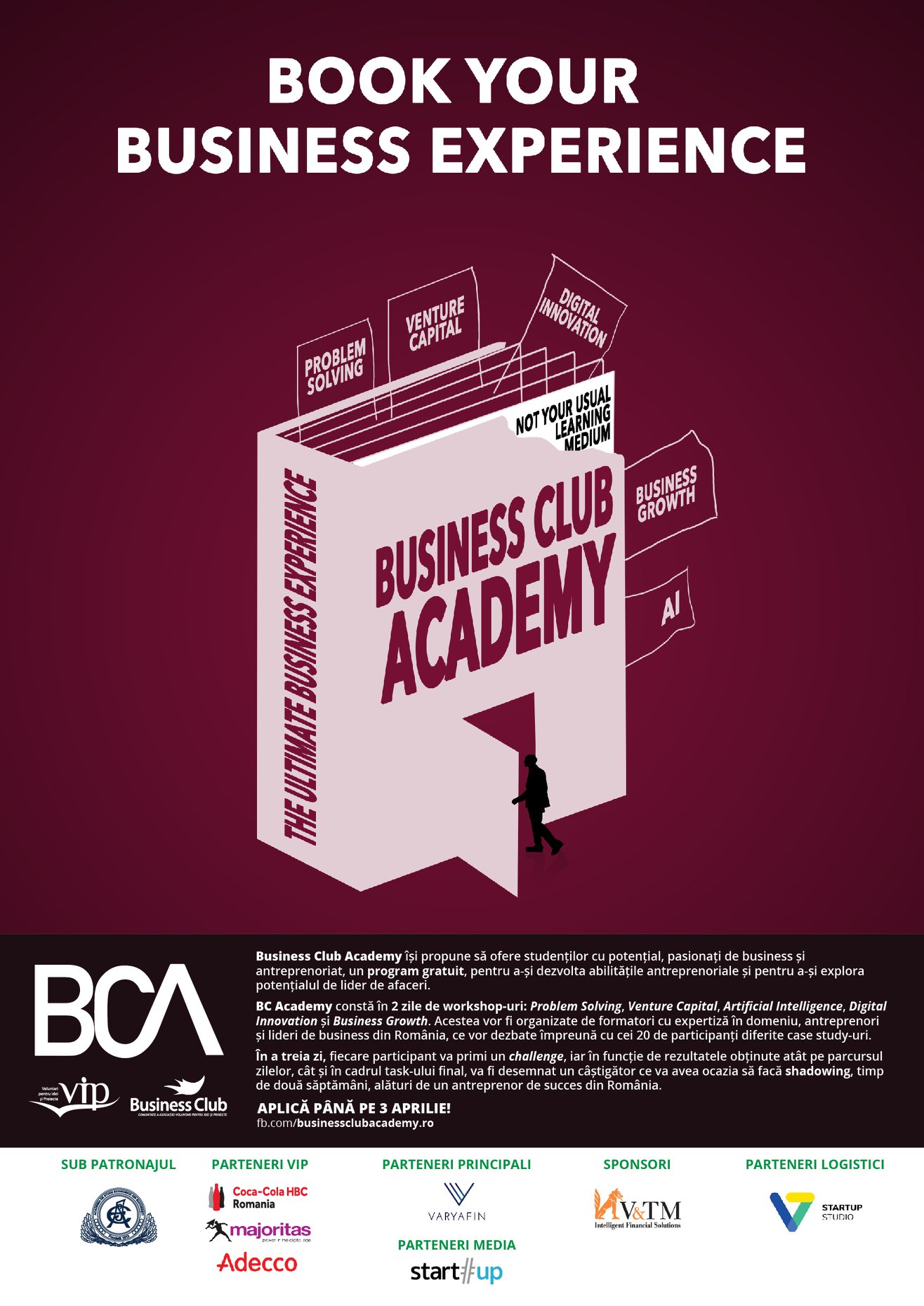 Practică pentru tineri în antreprenoriat la Business Club Academy